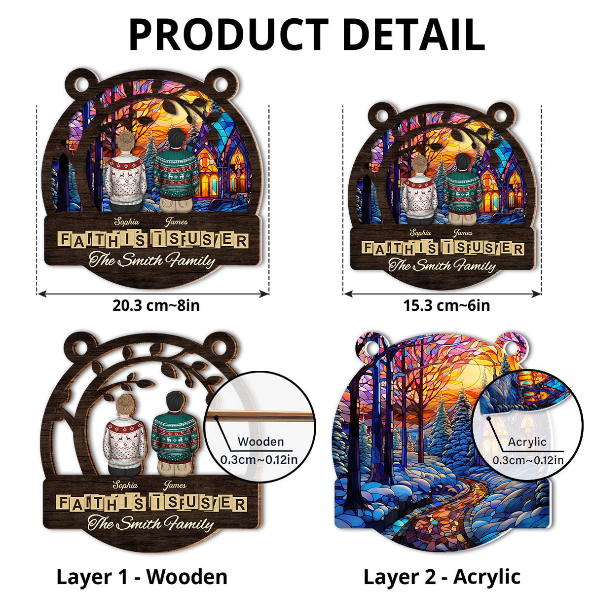 There Is No Place Like Home - Personalized Custom Suncatcher