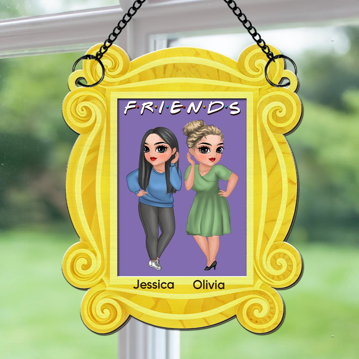Friends Forever Frame - Personalized Custom Suncatcher