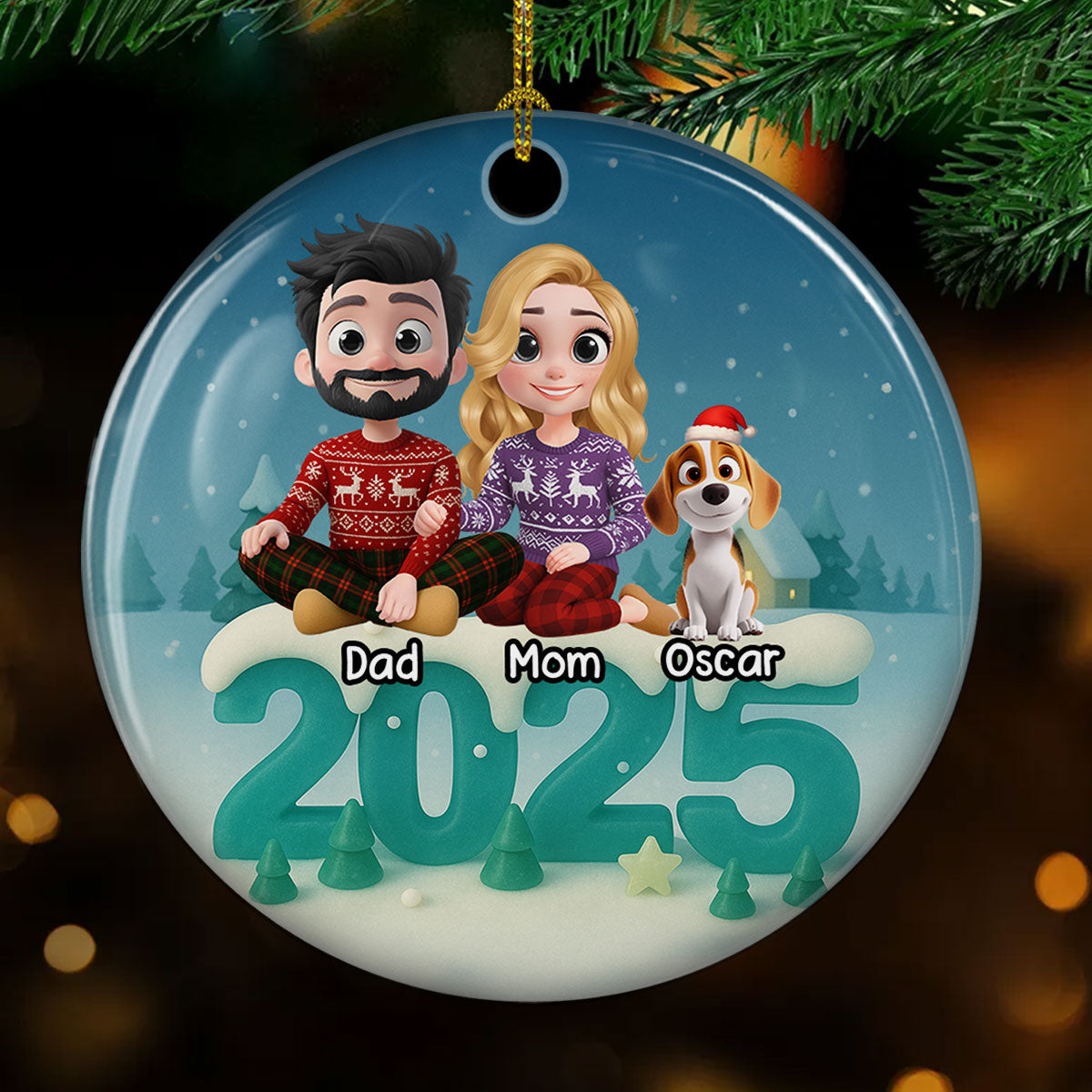 See Through You - Personalized Custom 3D Effect Ceramic Ornament