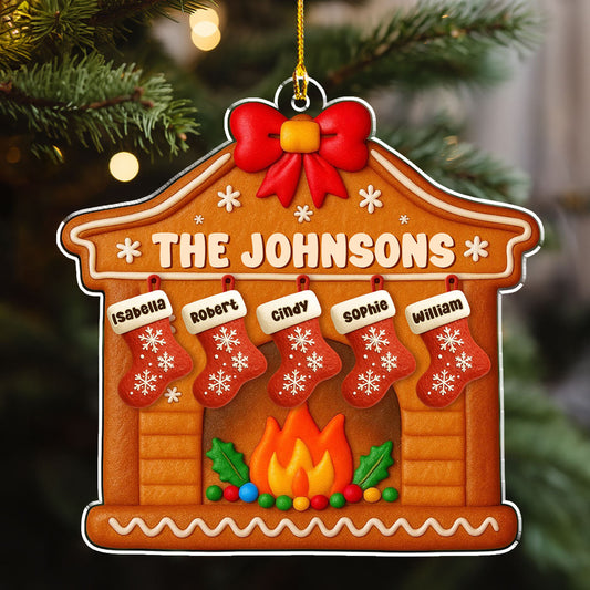Family Fireplace - Personalized Custom Acrylic Ornament