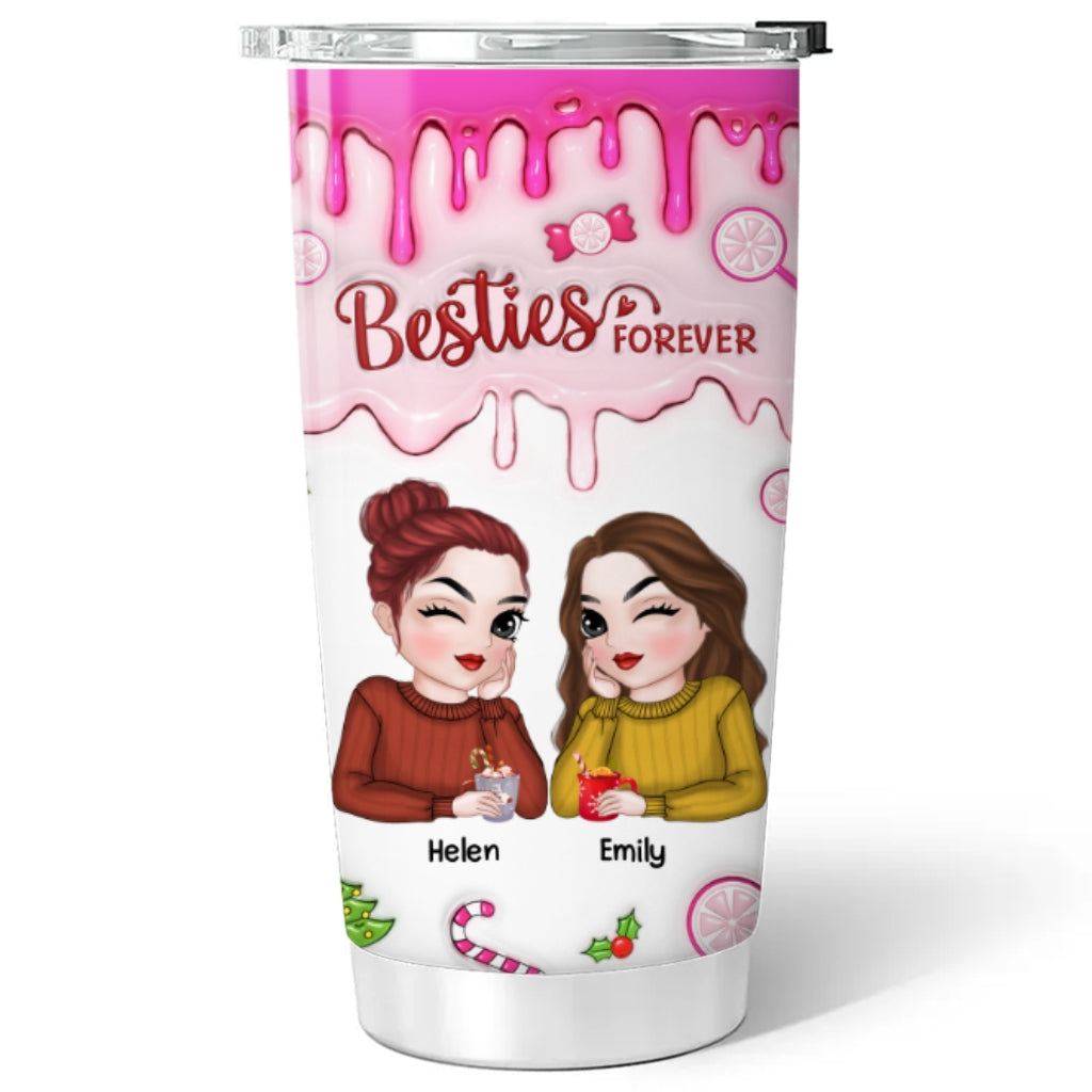 Sisters Forever - Personalized Custom 3D Inflated Effect Tumbler