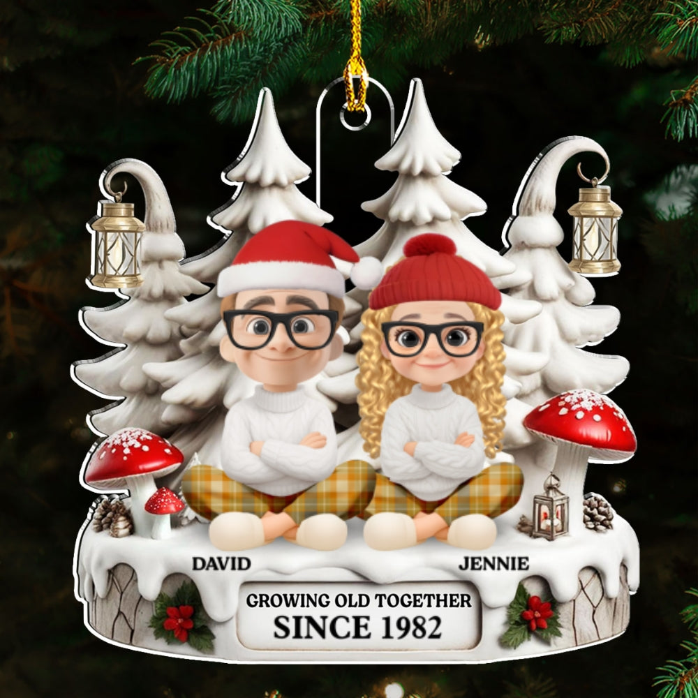 Growing Old With You - Personalized Custom Acrylic Ornament