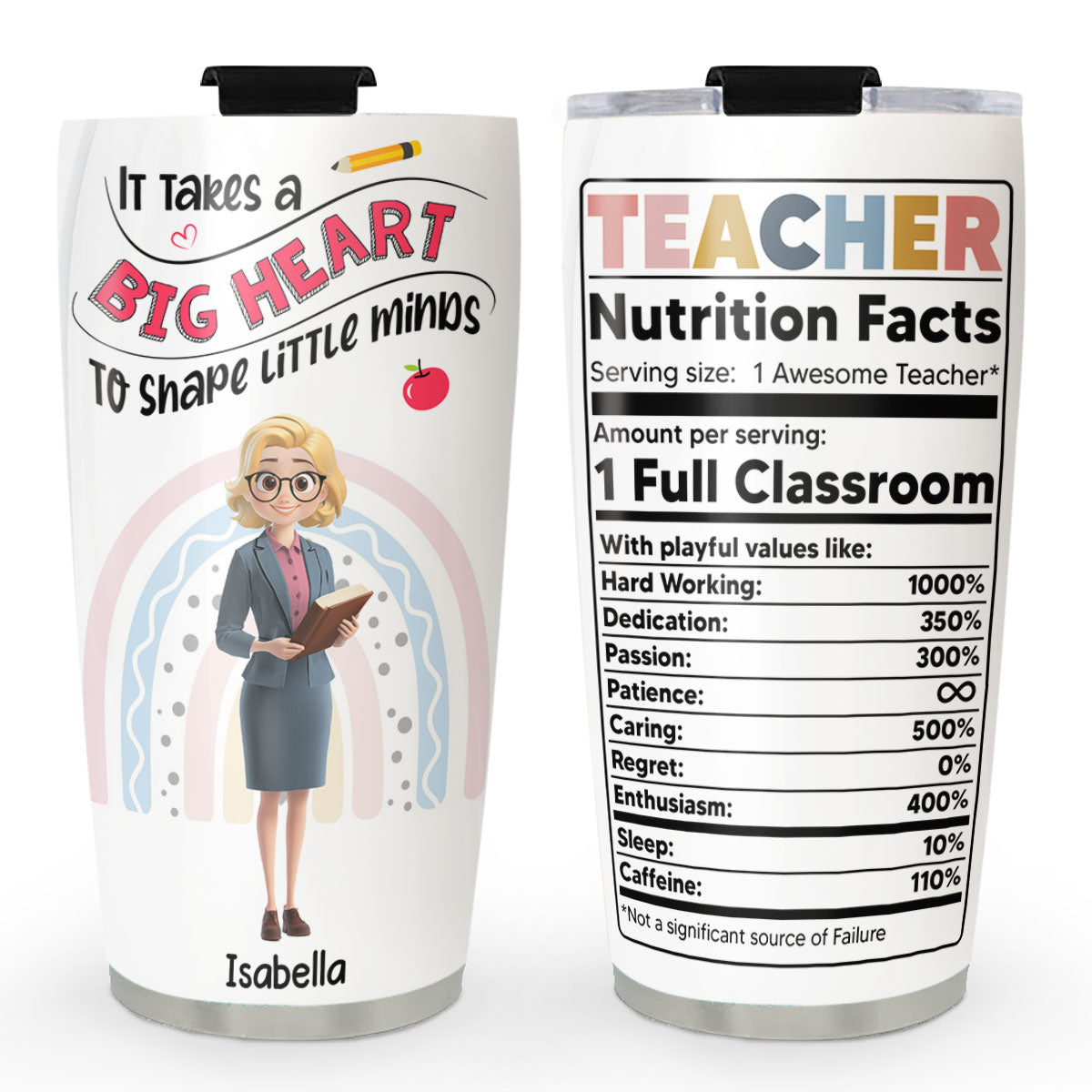 Love Grows Little Minds - Personalized Custom Tumbler