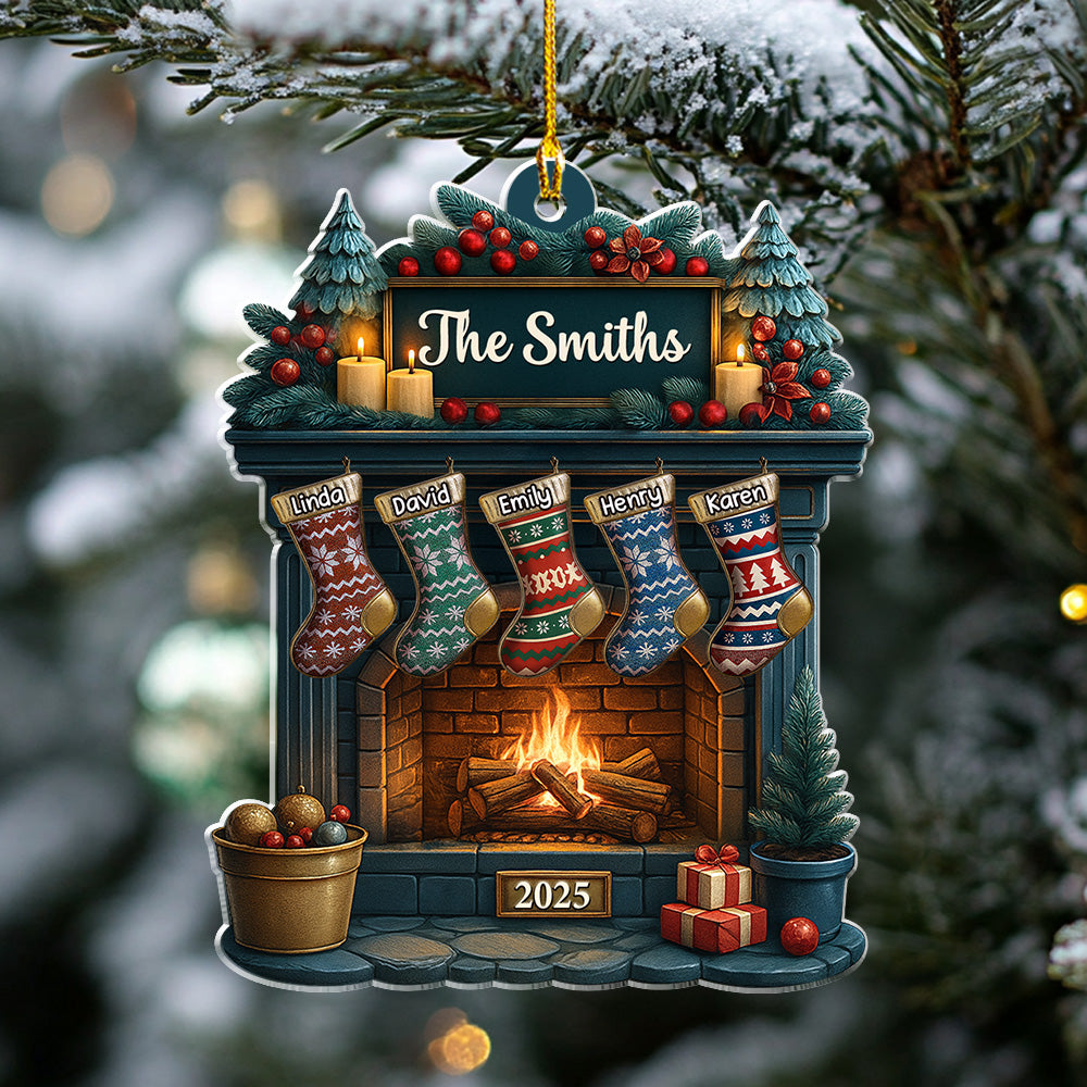 Family Christmas - Personalized Custom Acrylic Ornament