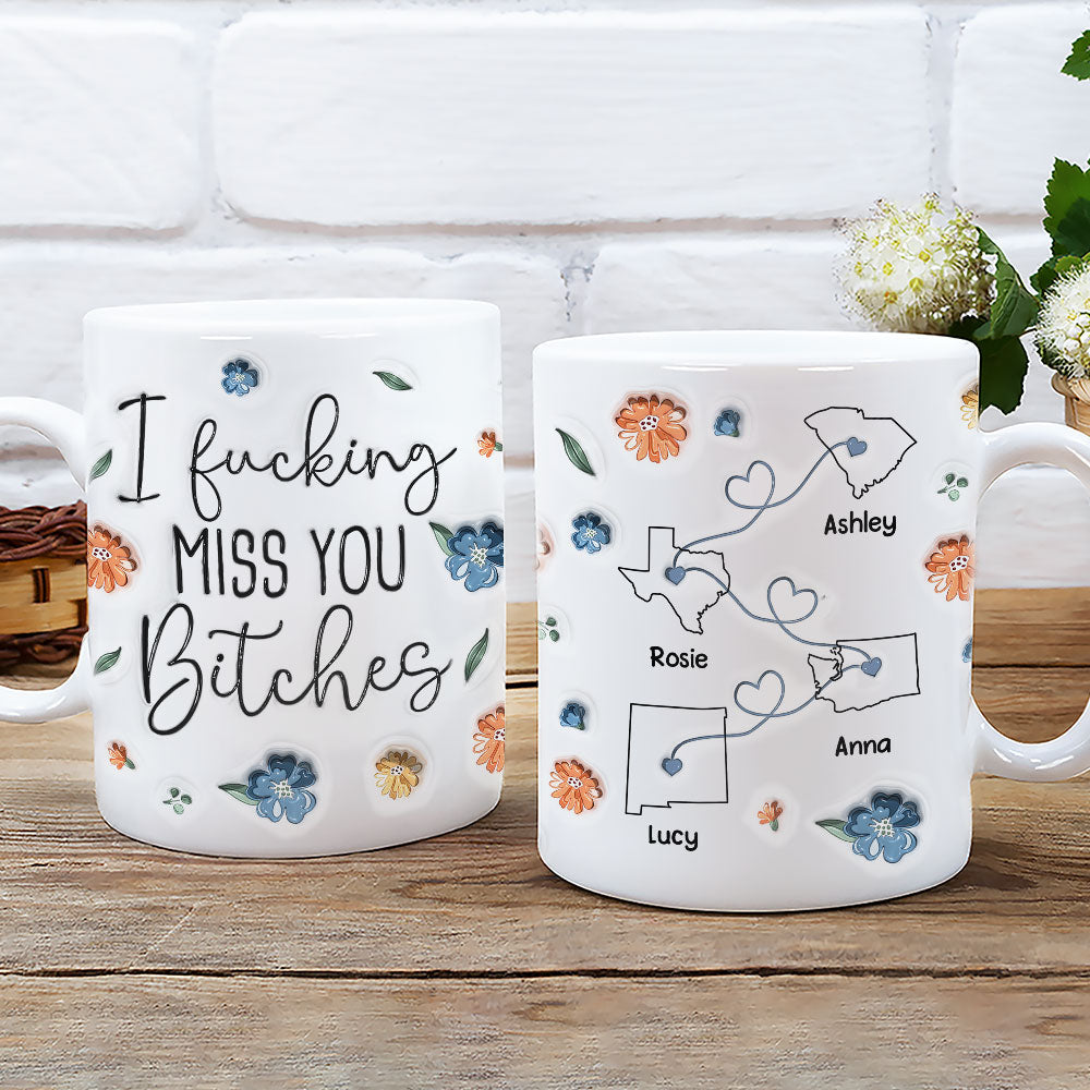 I Miss You Bestie Version 2 - Personalized Custom 3D Inflated Effect Mug