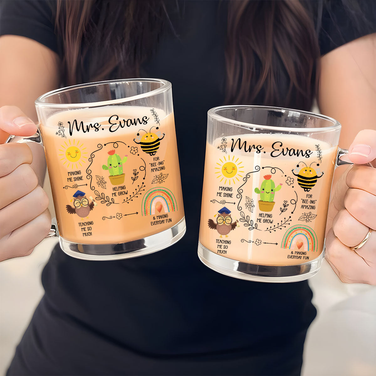 Thank You For Guiding Me - Personalized Custom Glass Mug