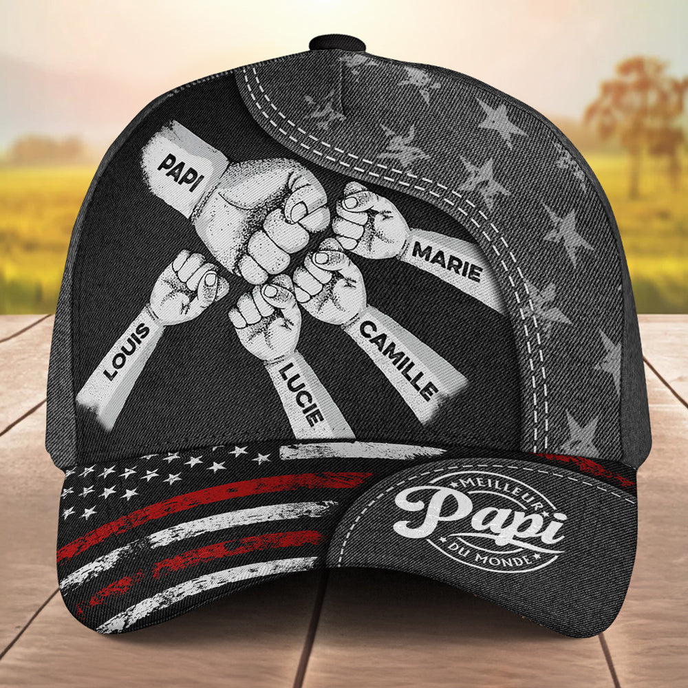 What Makes Grandpa Strong Is Love - Personalized Custom Classic Cap