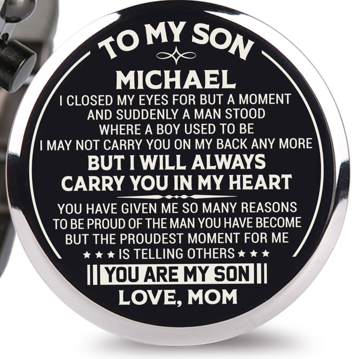 I Will Always Carry You In My Heart - Personalized Engraved Wooden Watches GQ026