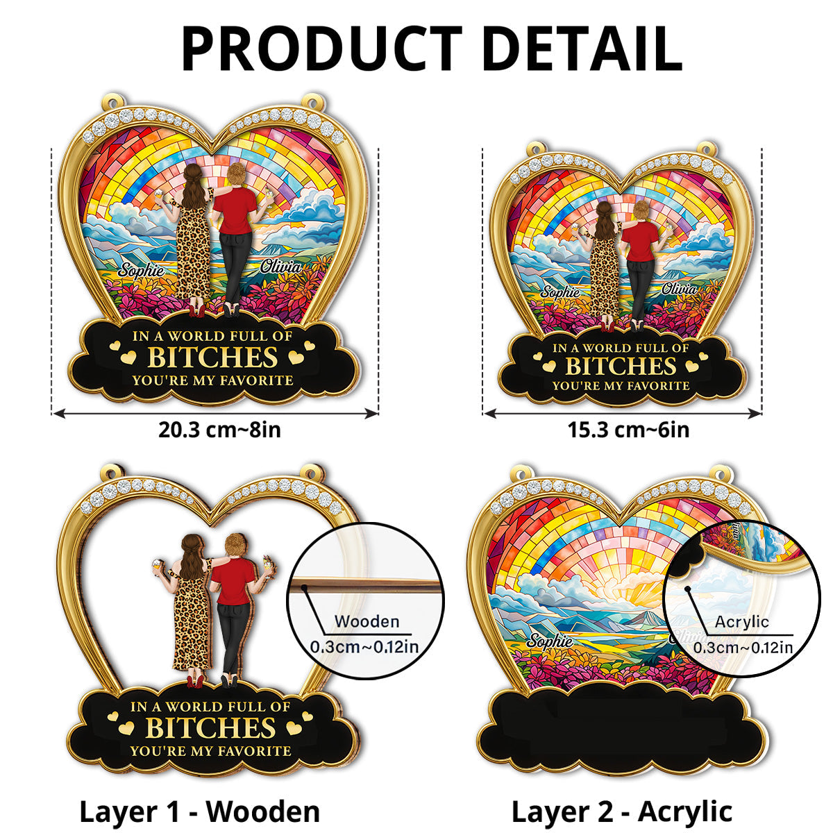 Favorite Besties - Personalized Custom Suncatcher