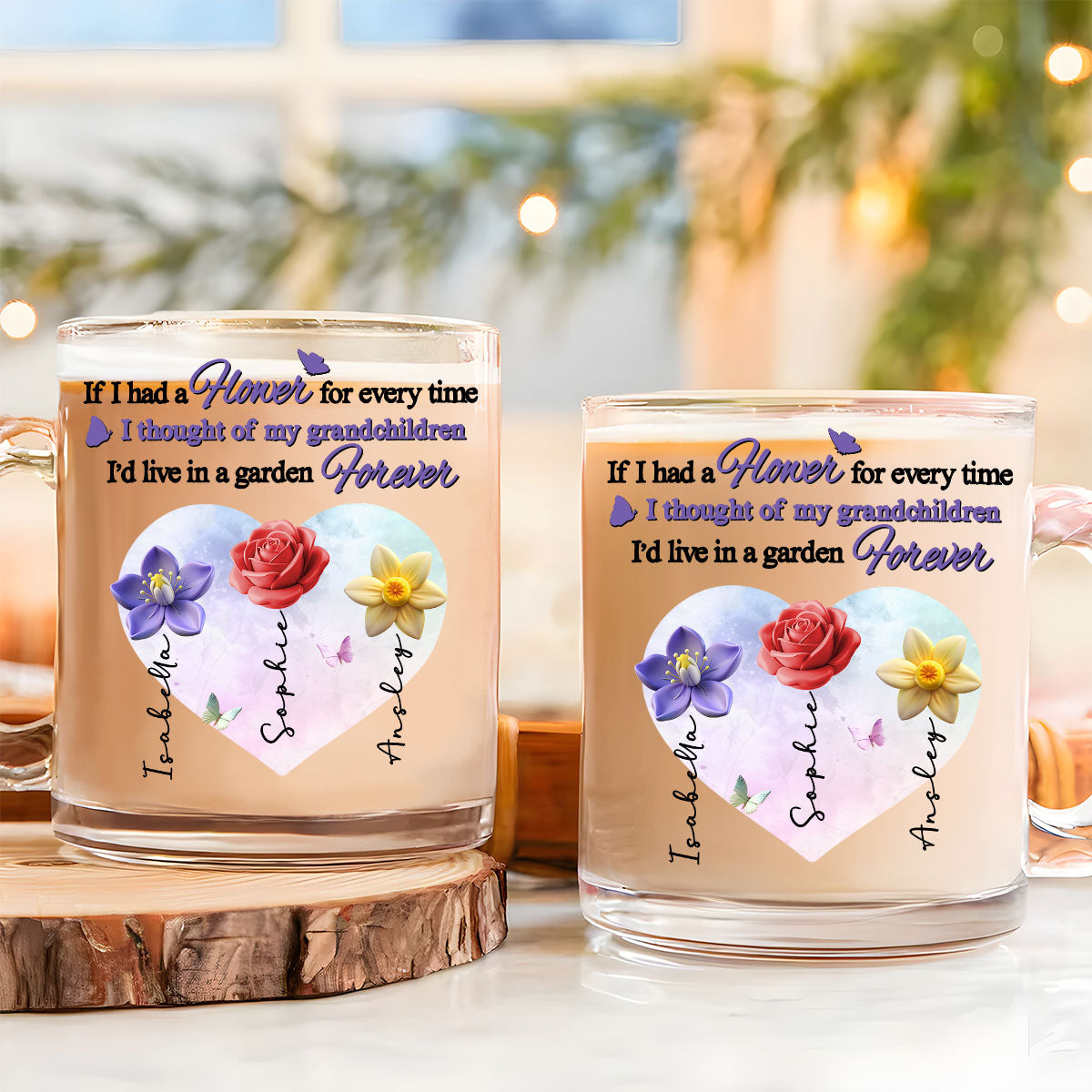 Grandchildren Are My Greatest Blessing - Personalized Custom Glass Mug