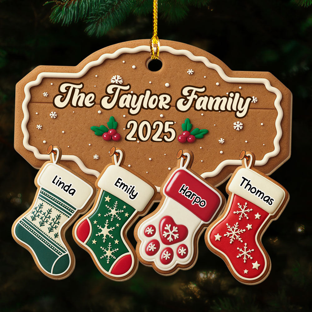 Home Is Our Christmas Heart - Personalized Custom Wood Ornament