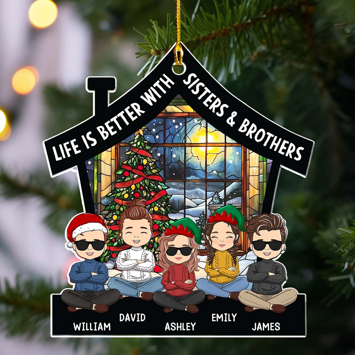 Life Is Better With Family - Personalized Custom Acrylic Ornament