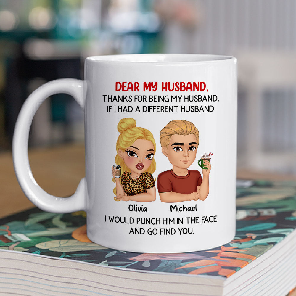 Thanks For Being My Husband - Personalized Custom Coffee Mug