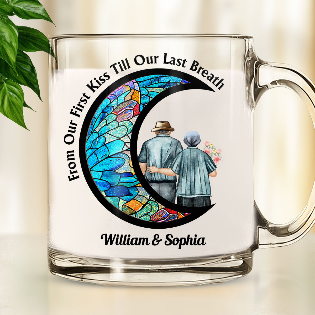 From Our First Kiss - Personalized Custom Glass Mug
