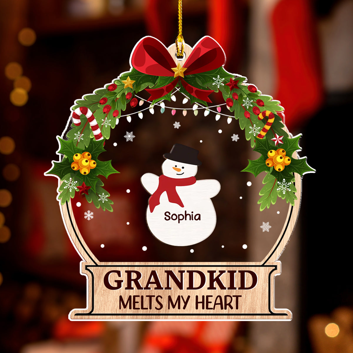 Grandkids Melt My Heart - Personalized Custom Acrylic Ornament