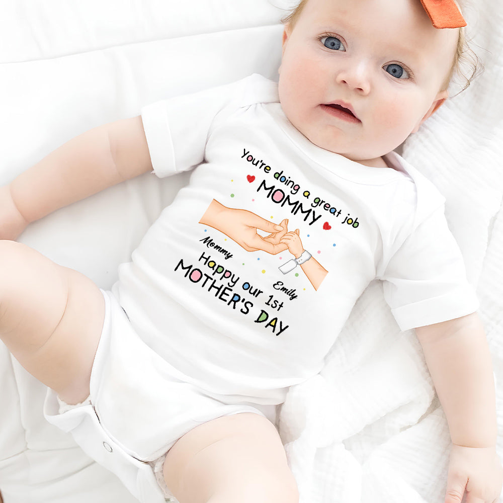 Doing Great Job Mommy - Personalized Custom Baby Onesie