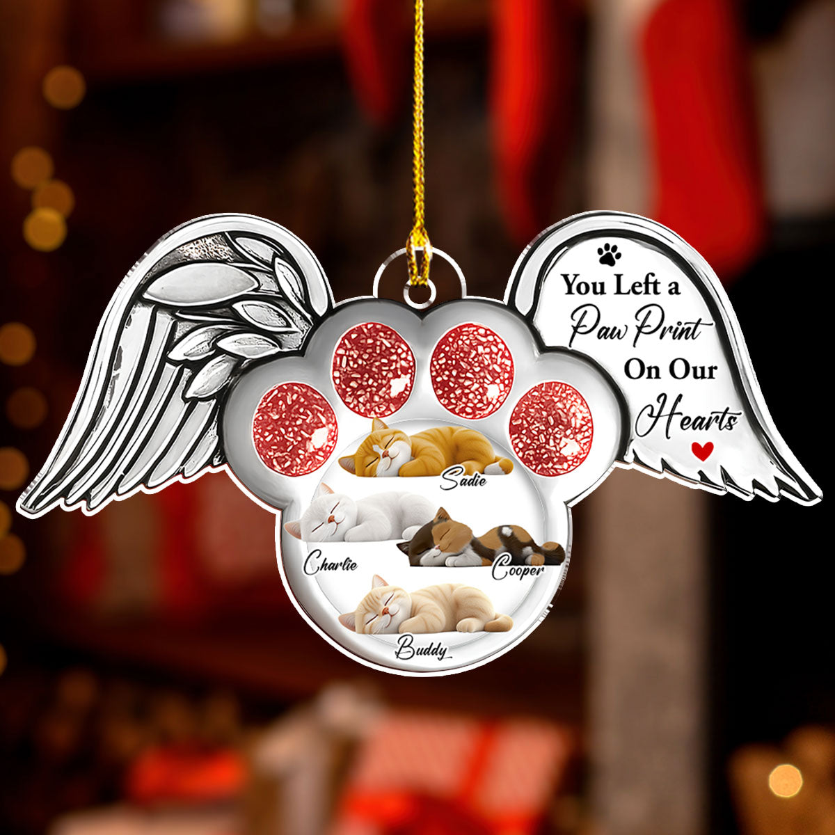 Cat In Heaven - Personalized Custom Acrylic Ornament