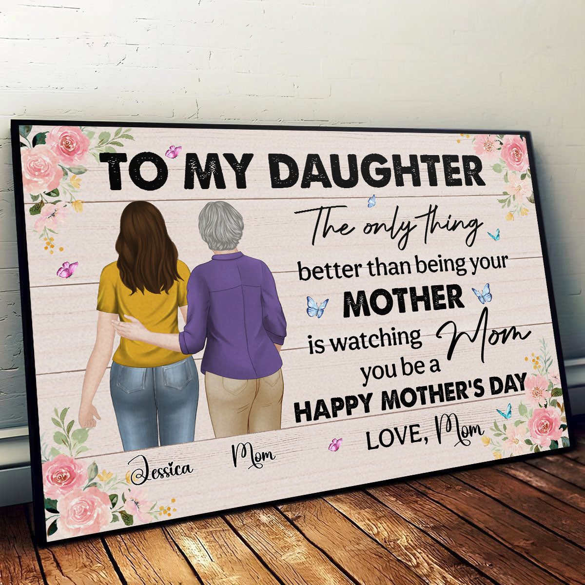 To My Daughter - Personalized Custom Poster
