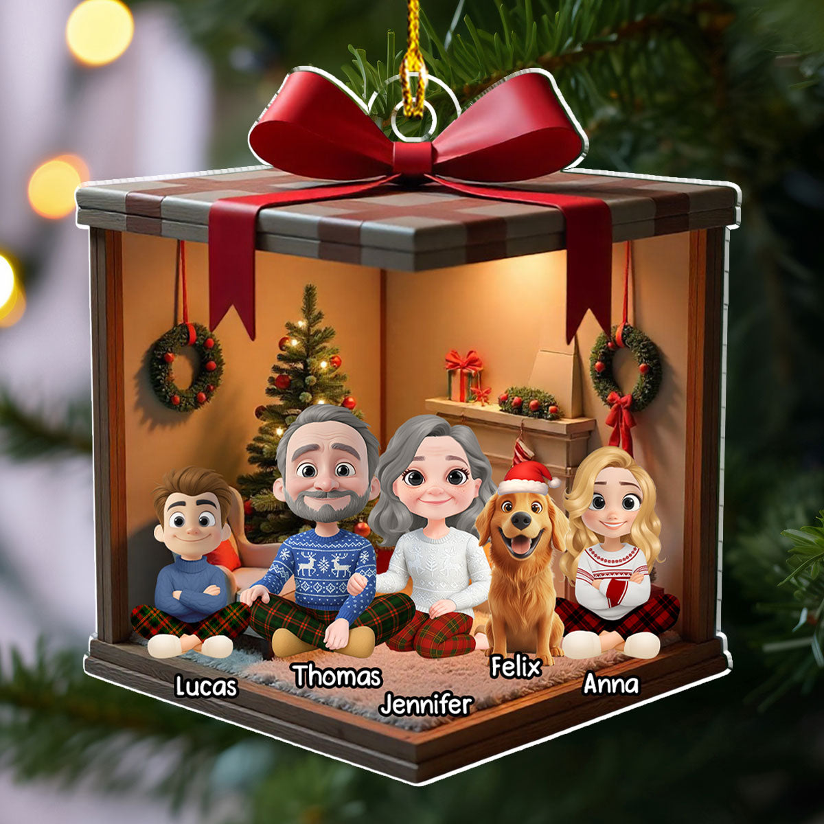 2025 Christmas With Us - Personalized Custom Acrylic Ornament