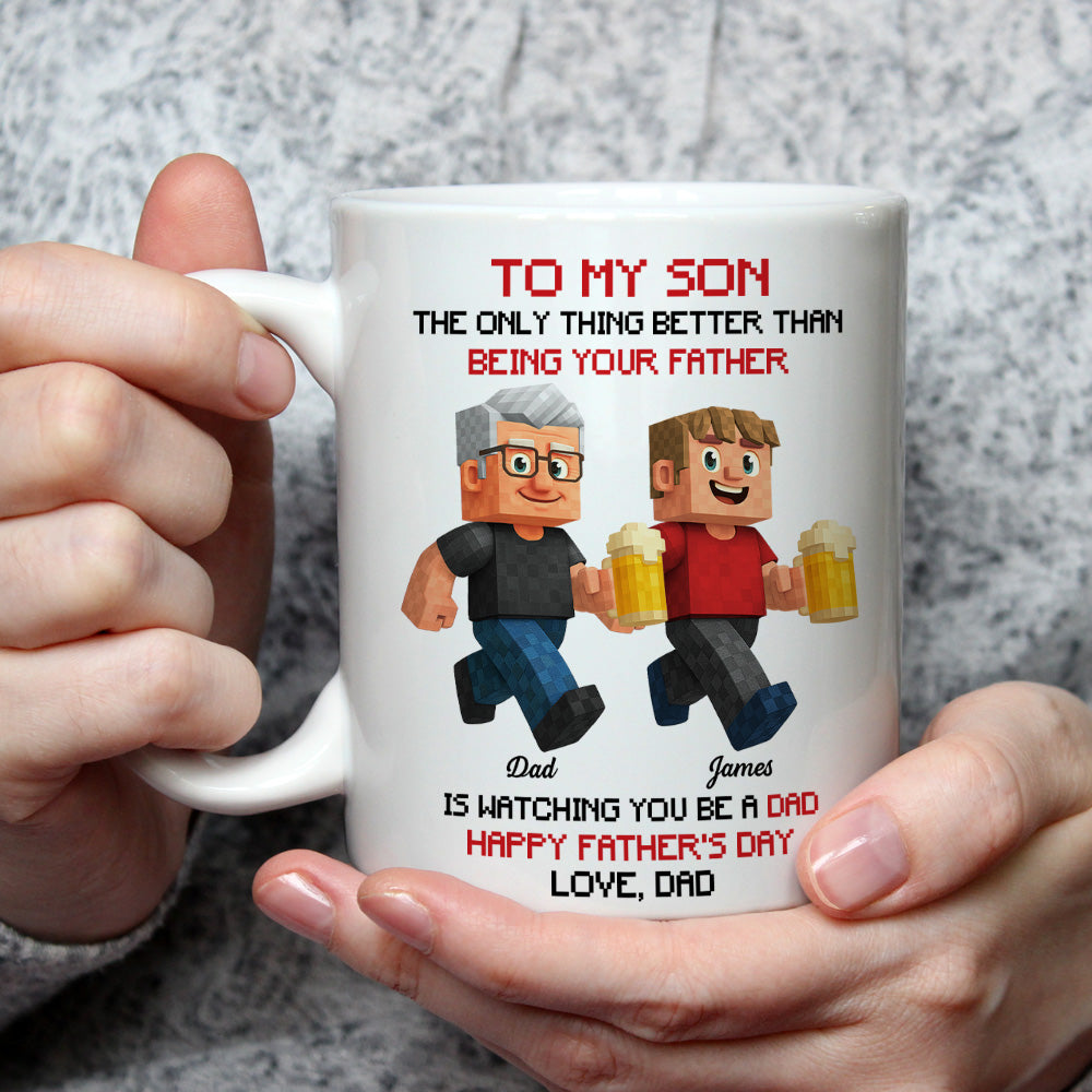 Watching You Become A Dad Gamer - Personalized Custom Coffee Mug