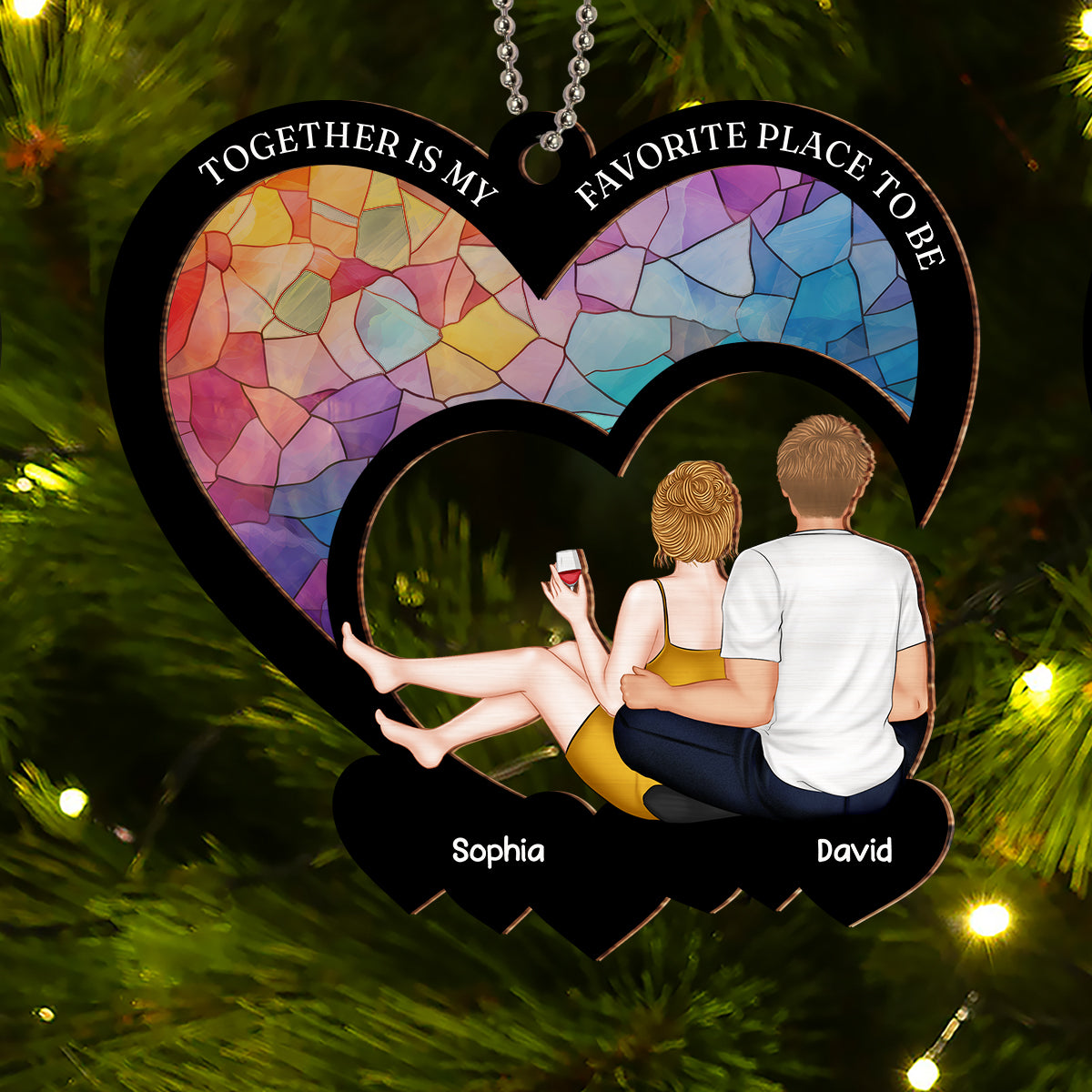 My Favorite Place - Personalized Custom Suncatcher Ornament