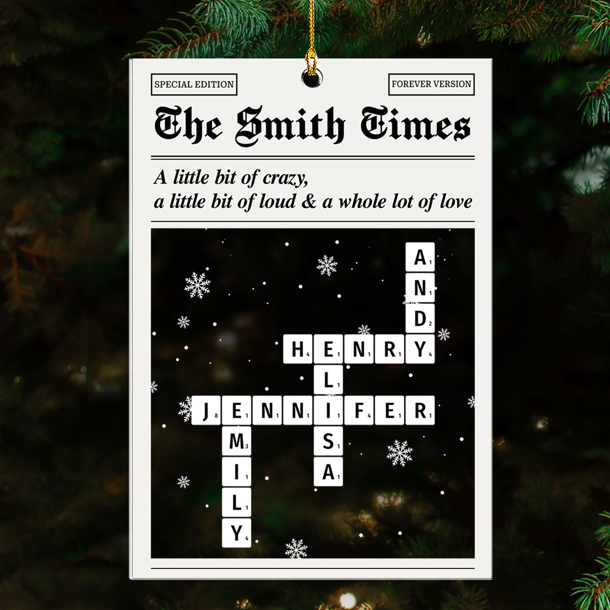 A Family Full Of Joy - Personalized Custom Acrylic Ornament