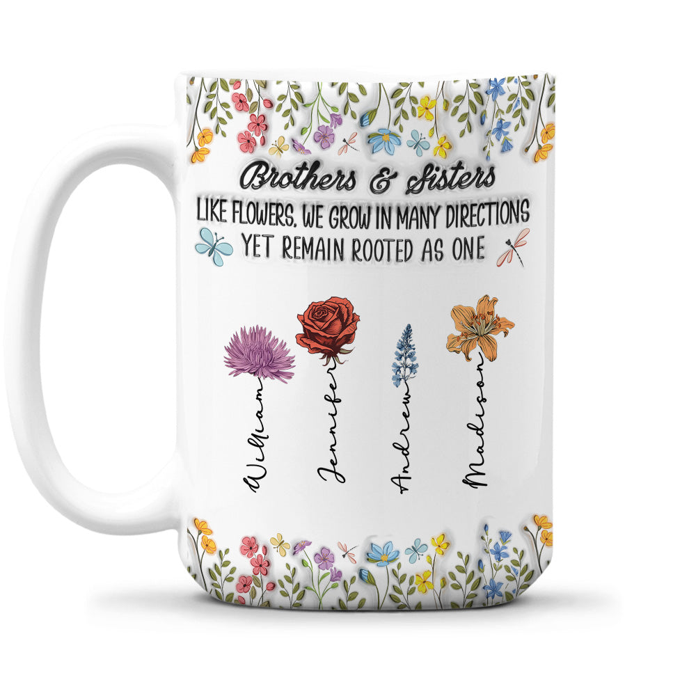 Growing Apart Yet Always Connected - Personalized Custom 3D Inflated Effect Coffee Mug