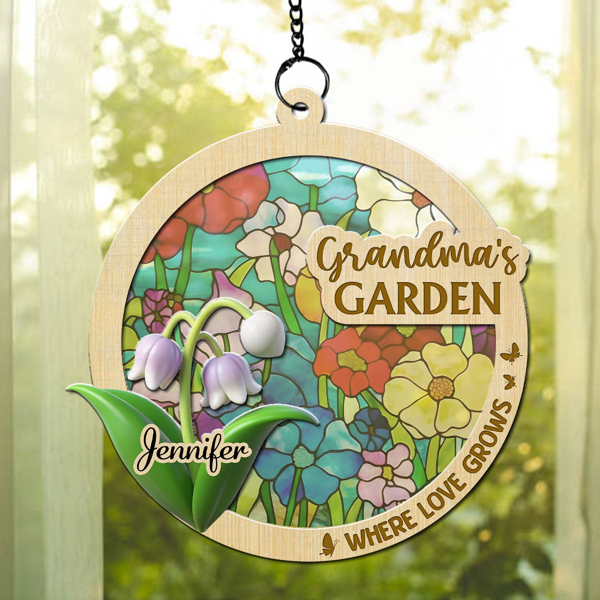 Family Garden - Personalized Custom Suncatcher