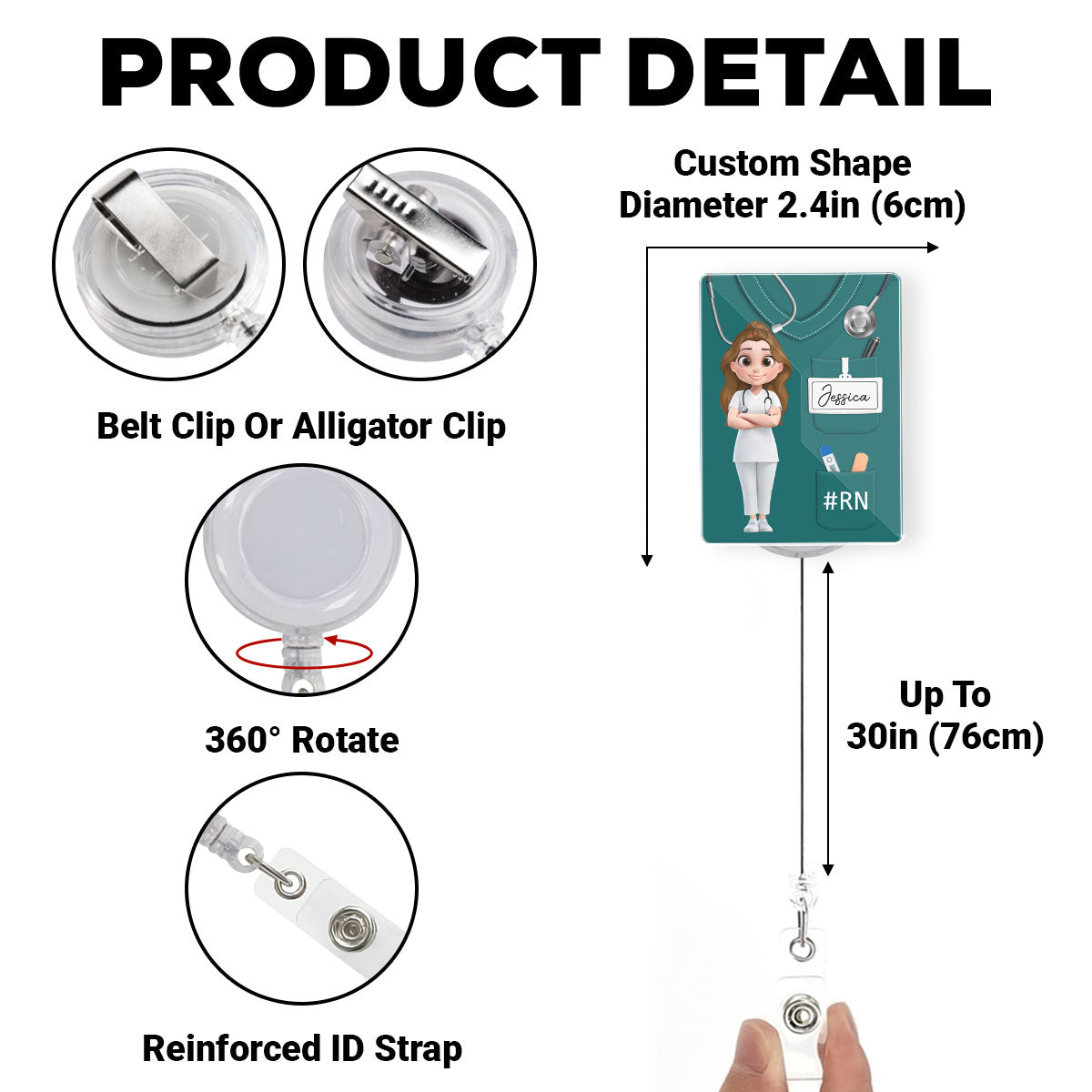 Nurse Life - Personalized Custom Acrylic Badge Reel