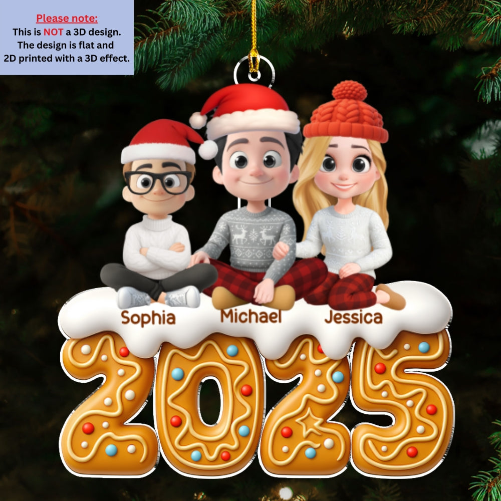 Family Of The Year - Personalized Custom Acrylic Ornament