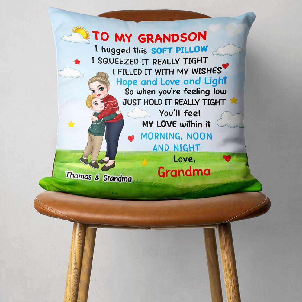 To My Grandson - Personalized Custom Pillow