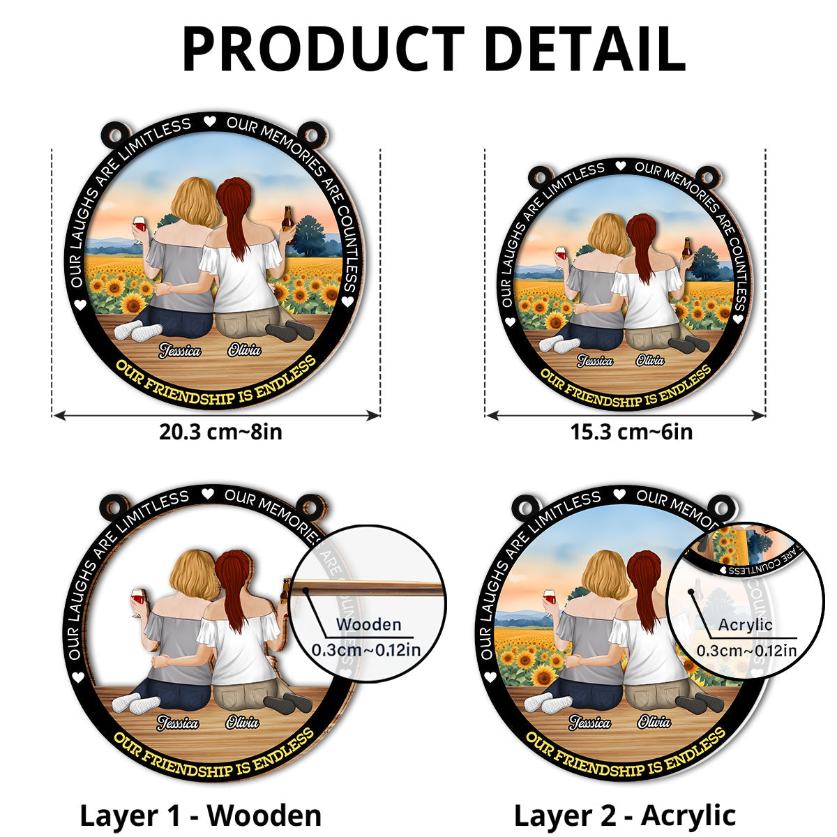 Our Laughs Are Limitless - Personalized Custom Suncatcher