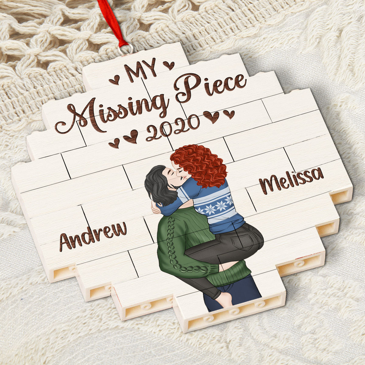 My love - Personalized Custom Puzzle Ornament