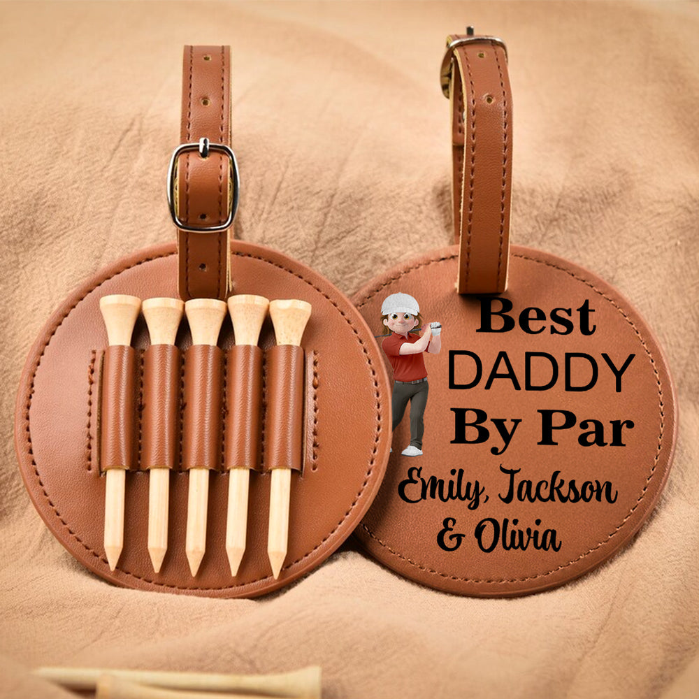 Best Daddy By Par - Personalized Custom Golf Tee Bag