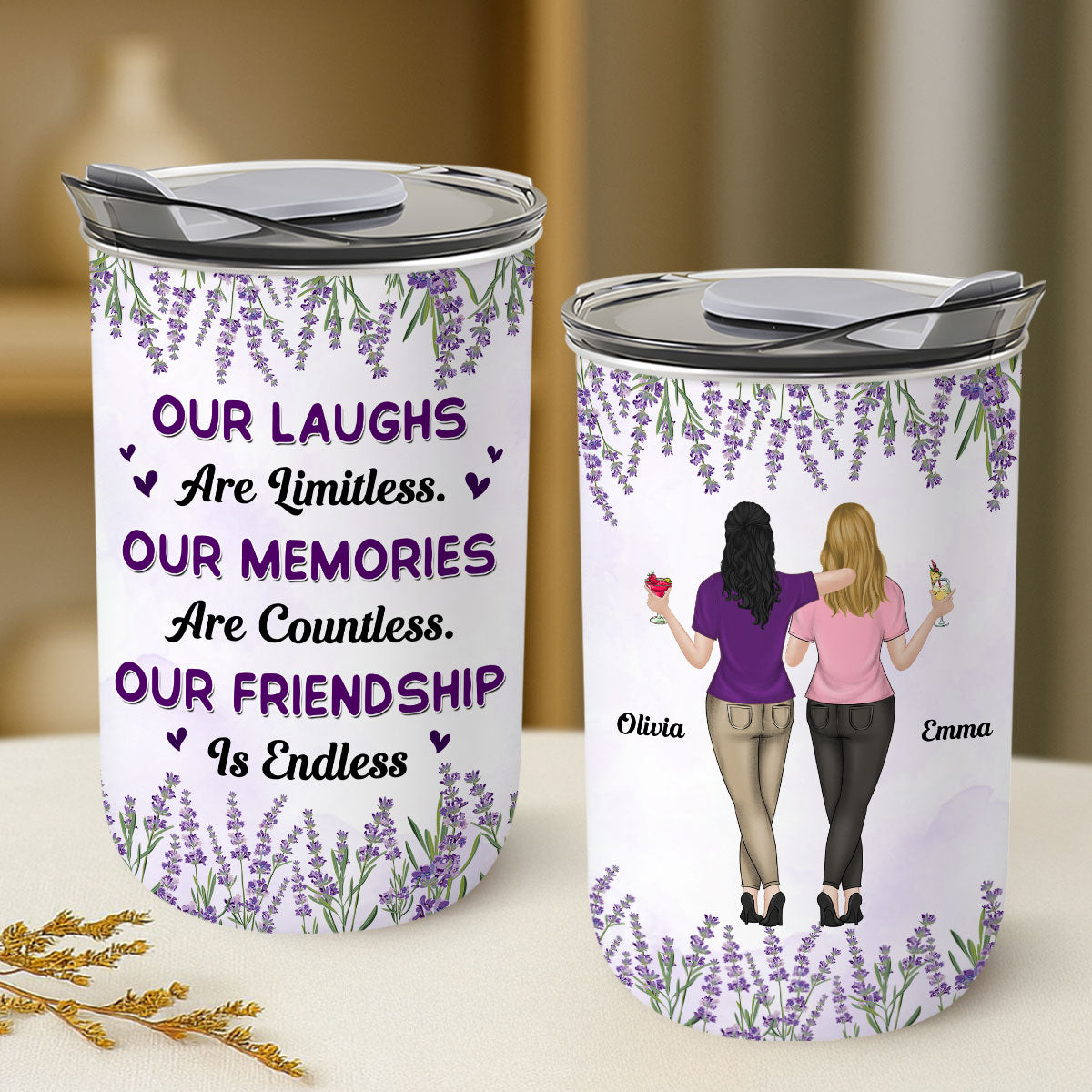 Our Laughs Our Memories - Personalized Custom 10oz Tumbler