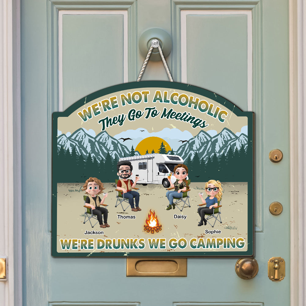 We Go Camping - Personalized Custom Wood Sign
