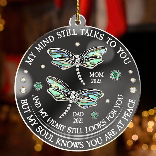 Dragonfly My Mind My Heart My Soul - Personalized Custom Mirrored Acrylic Ornament