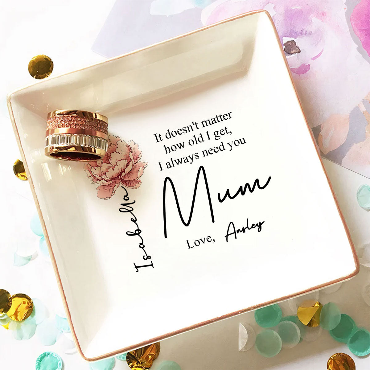 How Old I Get - Personalized Custom Jewelry Dish