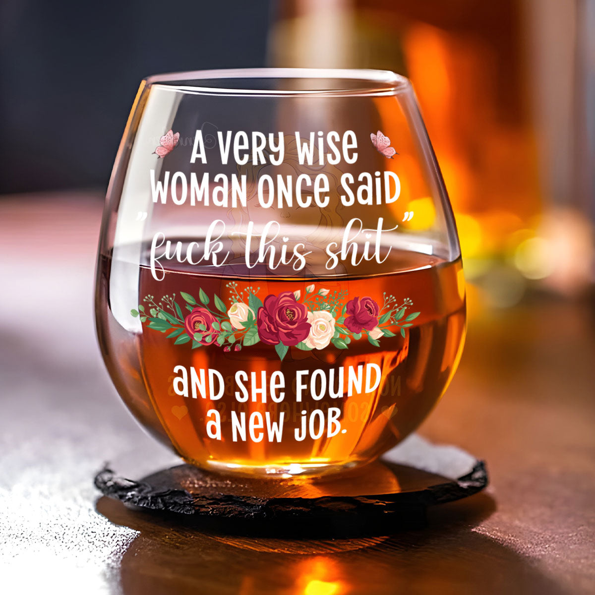 New Job New Fabulous You - Personalized Custom Wine Glass