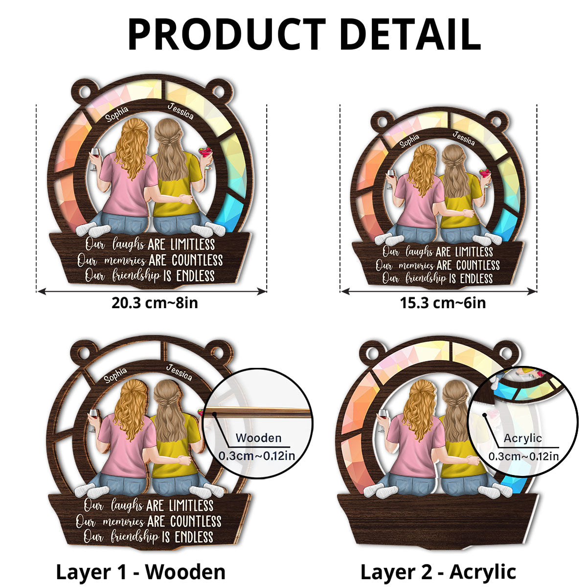 Our Memories Are Countless - Personalized Custom Suncatcher