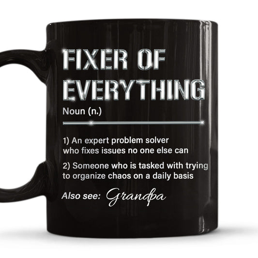 Grandpa Fixes Everything - Personalized Custom Coffee Mug