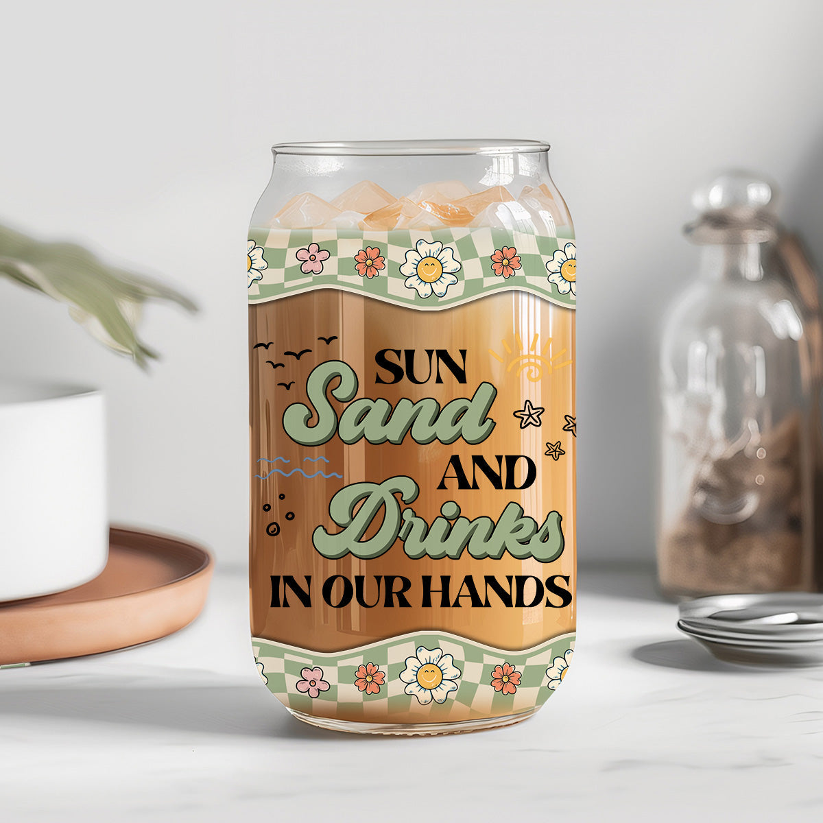 Drinks In Our Hands - Personalized Custom Glass Can