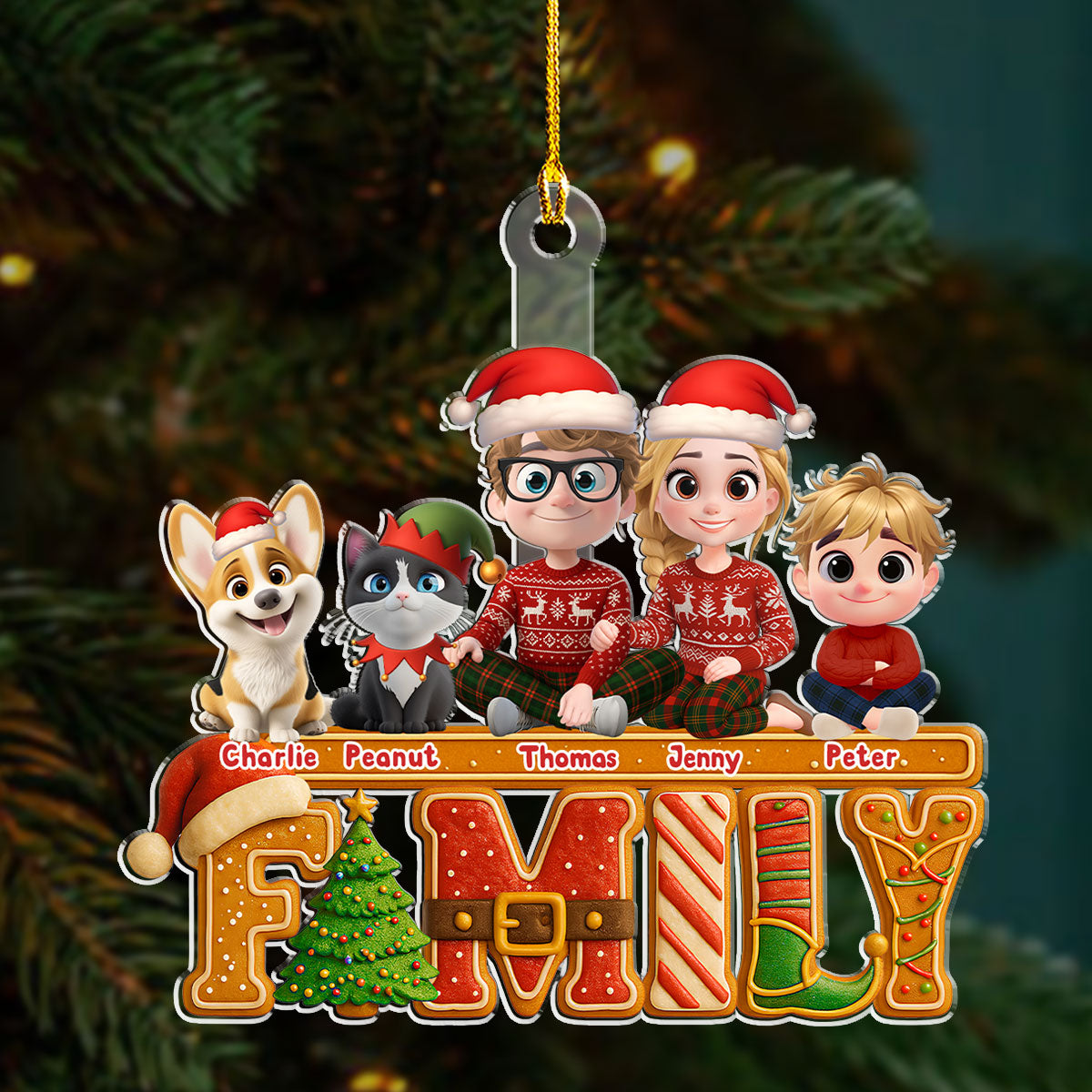 Our Christmas Laughter - Personalized Custom Acrylic Ornament
