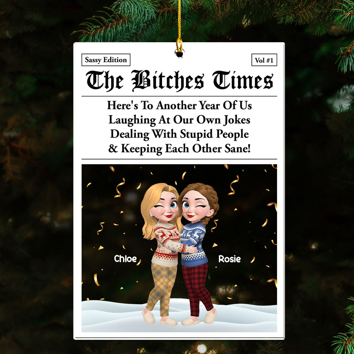 Real Friends Last Through Everything - Personalized Custom Acrylic Ornament