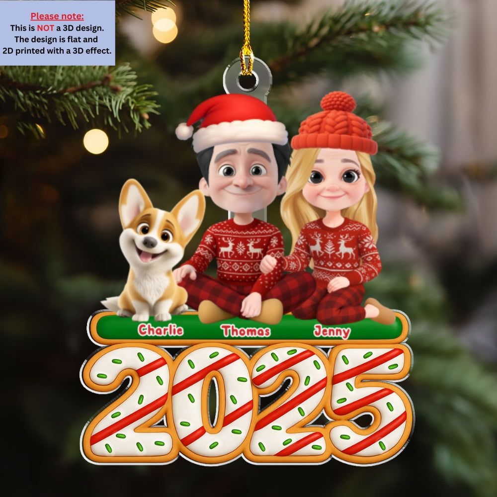 We And Our Dog Tree Cake - Personalized Custom Acrylic Ornament