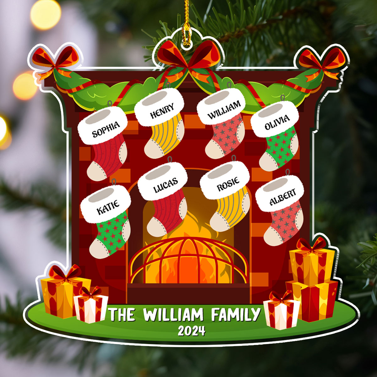 The William Family 2024 - Personalized Custom Acrylic Ornament