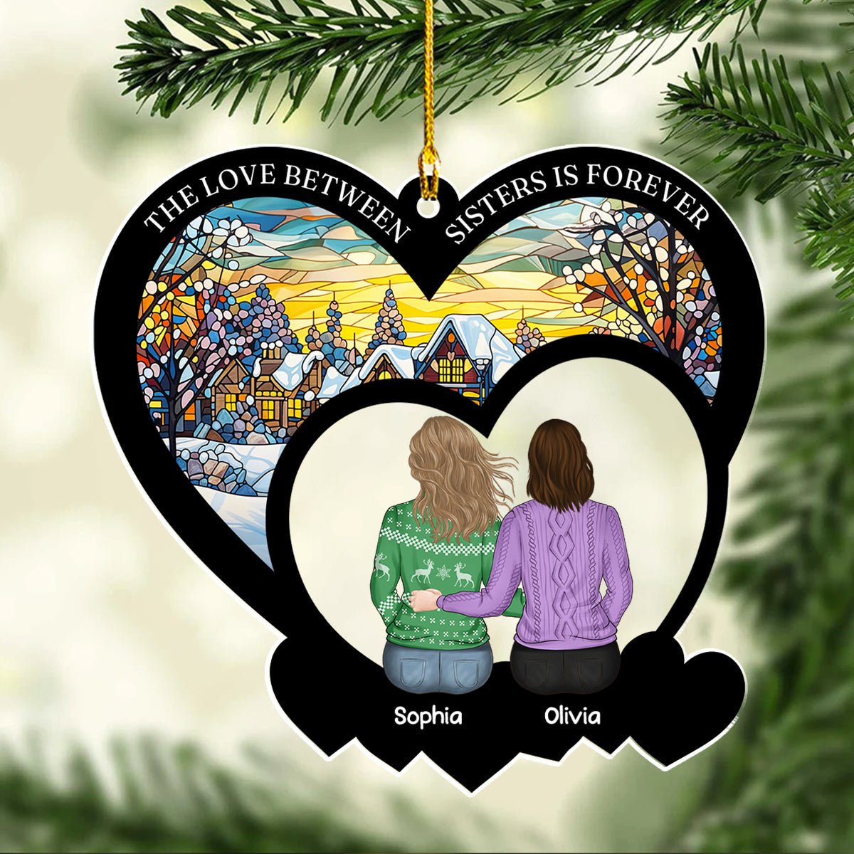 The Love Between Family Is Forever - Personalized Custom Acrylic Ornament