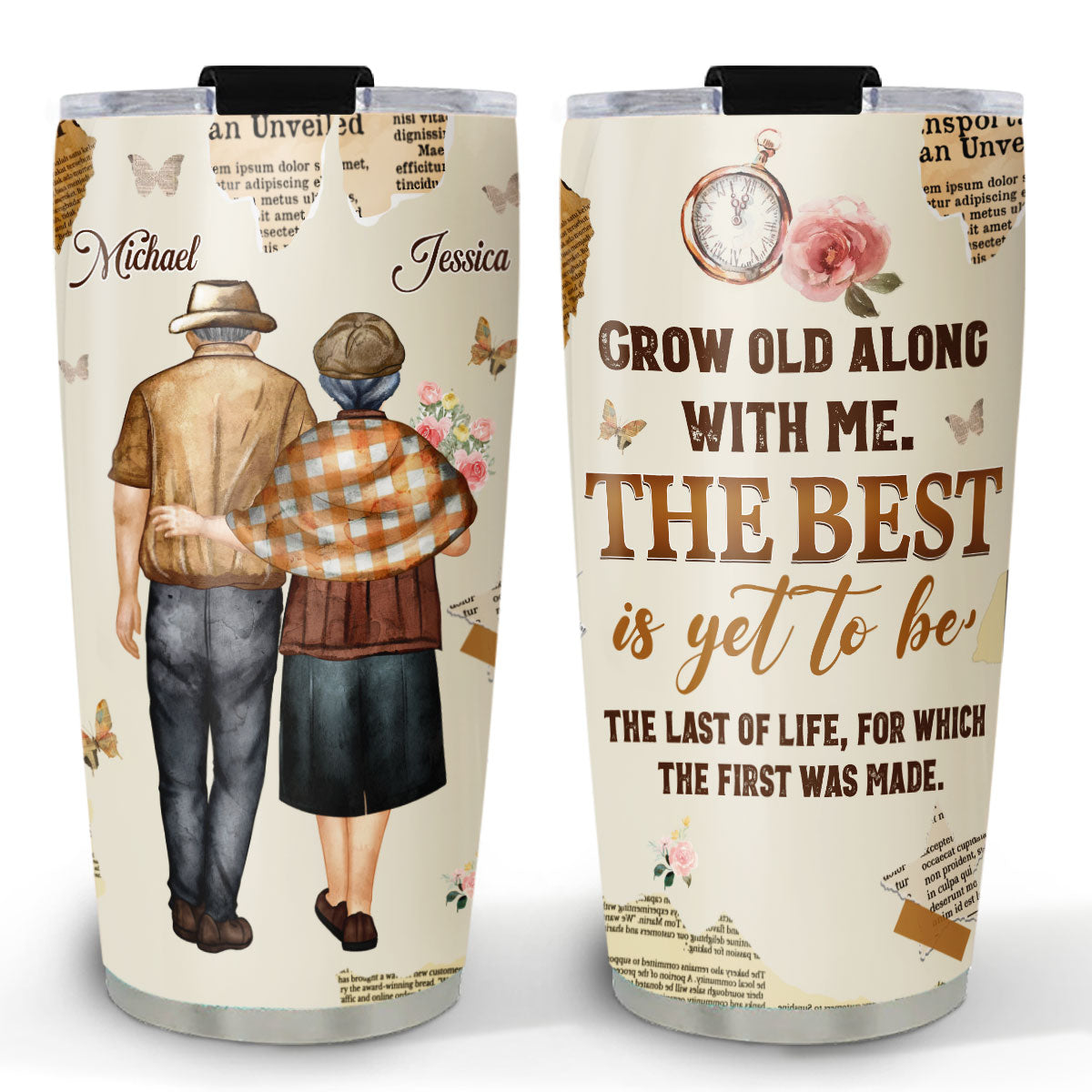Grow Old With You - Personalized Custom Tumbler