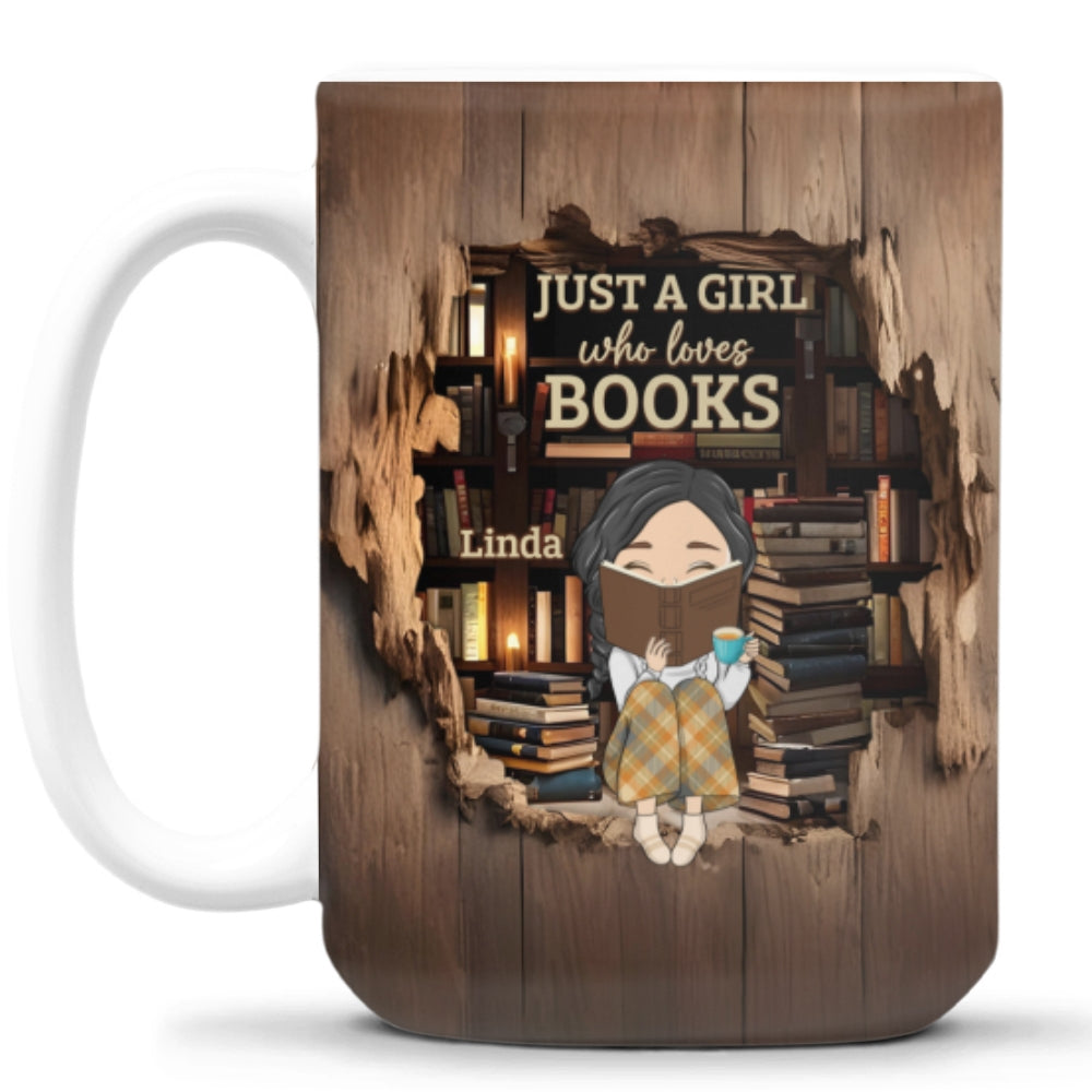 Just A Book Lover - Personalized Custom Coffee Mug