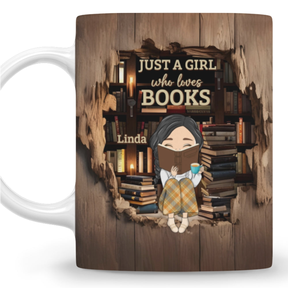 Just A Book Lover - Personalized Custom Coffee Mug